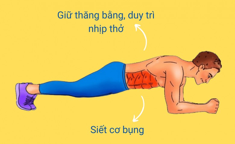 Bài tập plank tốt nhất làm nhỏ thắt lưng