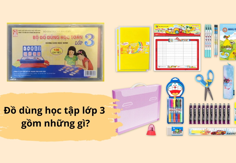 Các vật dụng học tập lớp  tất cả những gì