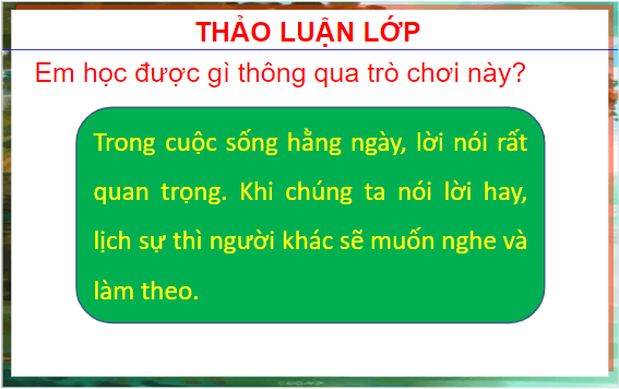 Giáo án điện tử hĐtn lớp  cánh diều tuần  em là fan lịch sự