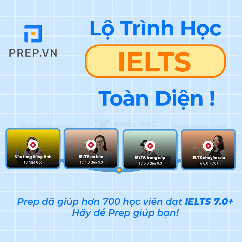 Bứt phá ielts từ  cho  thuộc prep