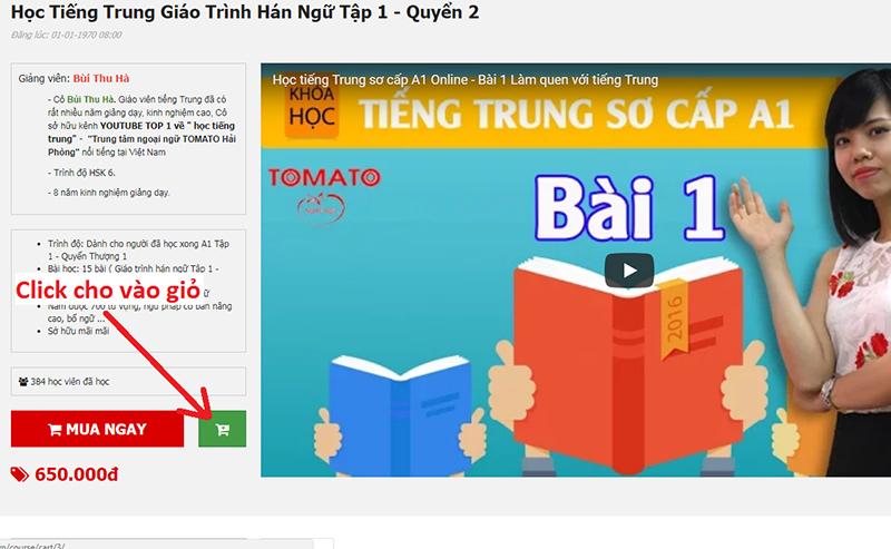 Học giờ đồng hồ trung online giá bèo k