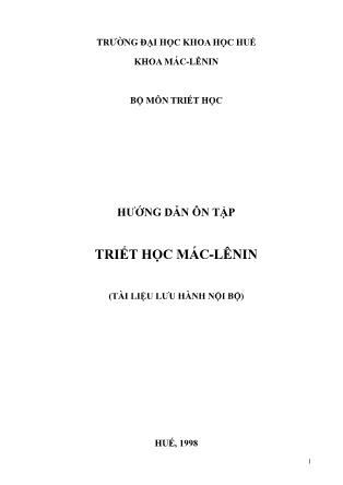 Hướng dẫn ôn tập triết học tập mác